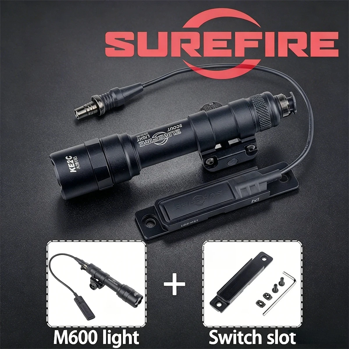 Linterna táctica Surefire LED con montaje Mlok y Picatinny - imagen 4
