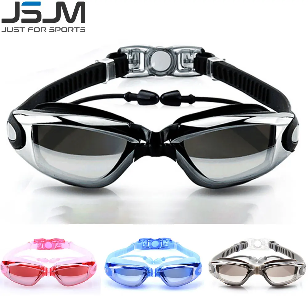 JSJM gafas de natación profesional antivaho silicona ajustable - imagen 4