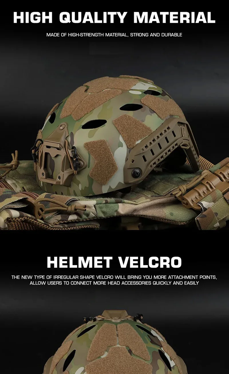Detalle del casco táctico