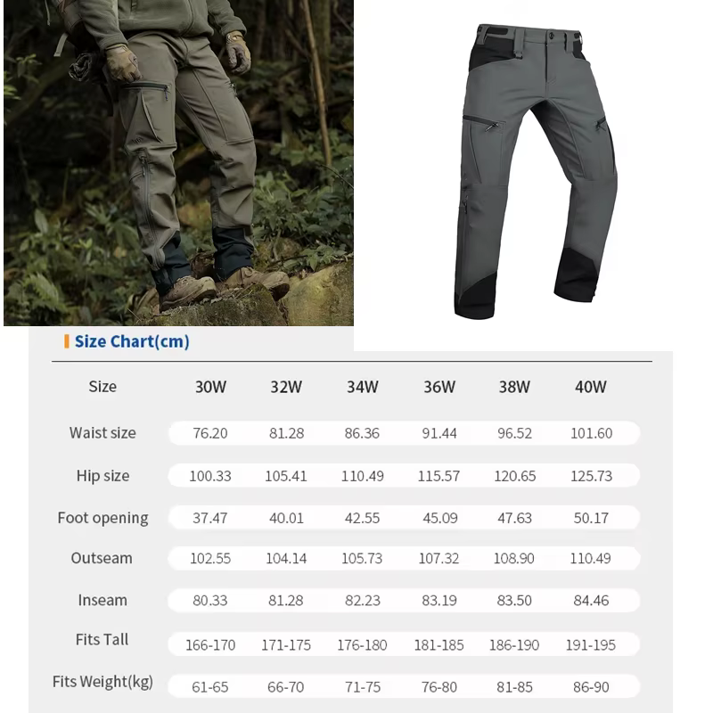 Pantalones softshell “Pelican” en uso