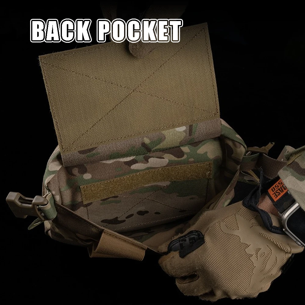 Bolsa táctica colgante para chaleco con retención bolígrafo y cintura - imagen 4