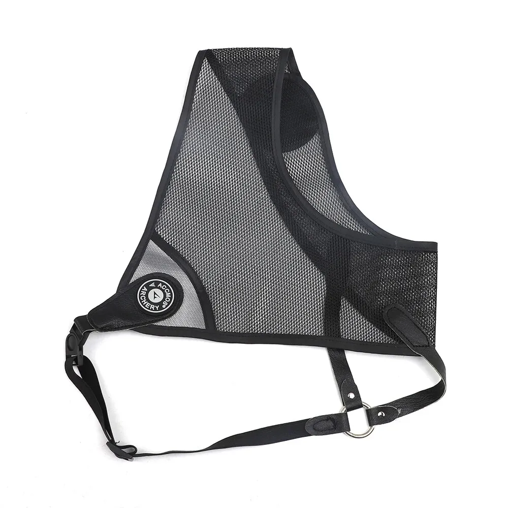 Protector de pecho tiro con arco de malla nailon ajustable - imagen 2