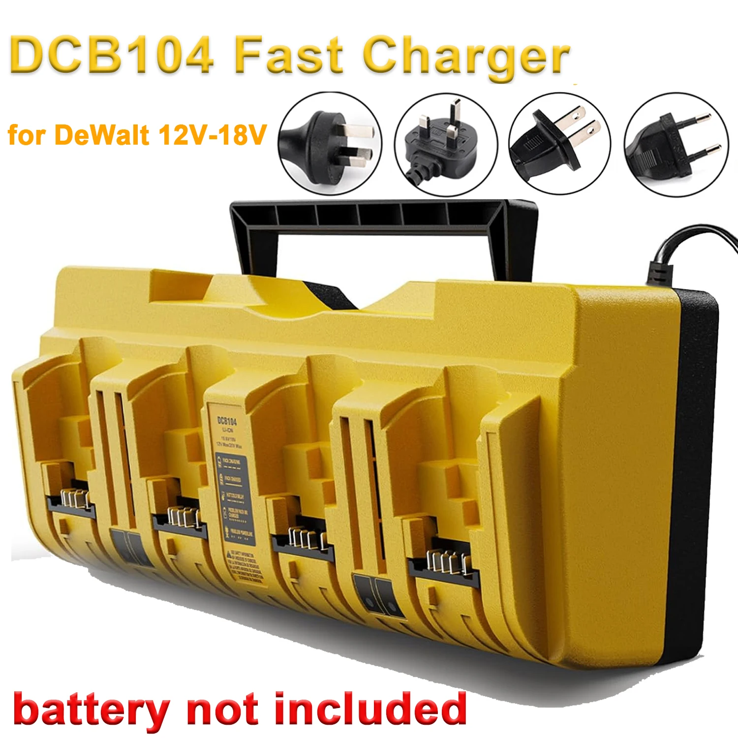 Cargador rápido DeWalt DCB104 para baterías iones de litio MAX Flex