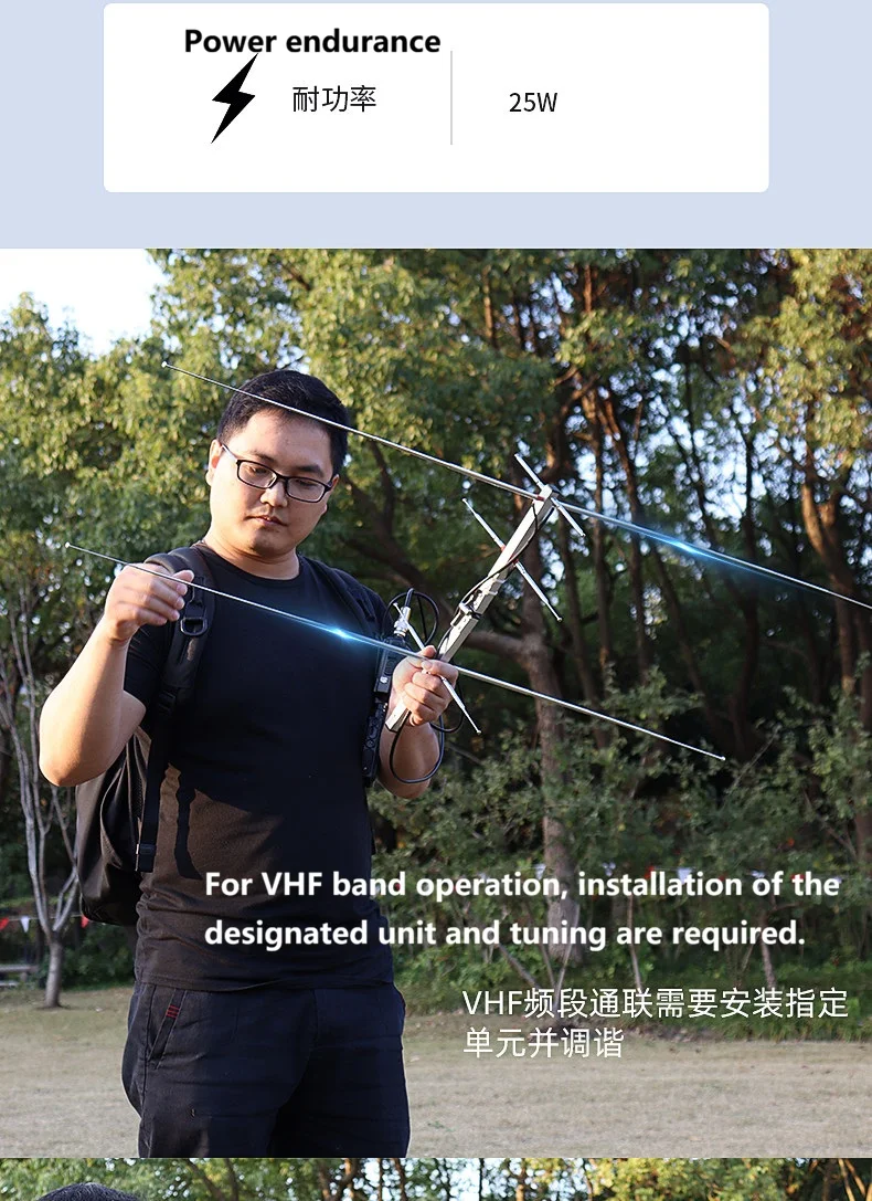 Antena Yagi UV orientable para apuntar señal