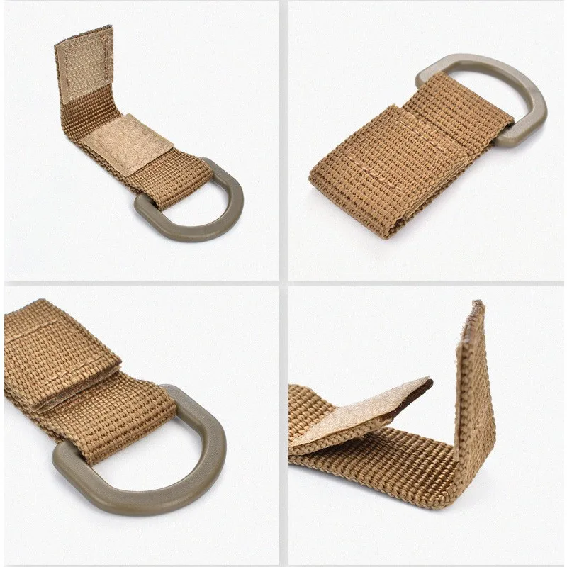 Gancho táctico MOLLE con anilla en D y correa de nylon porta llaves - imagen 5