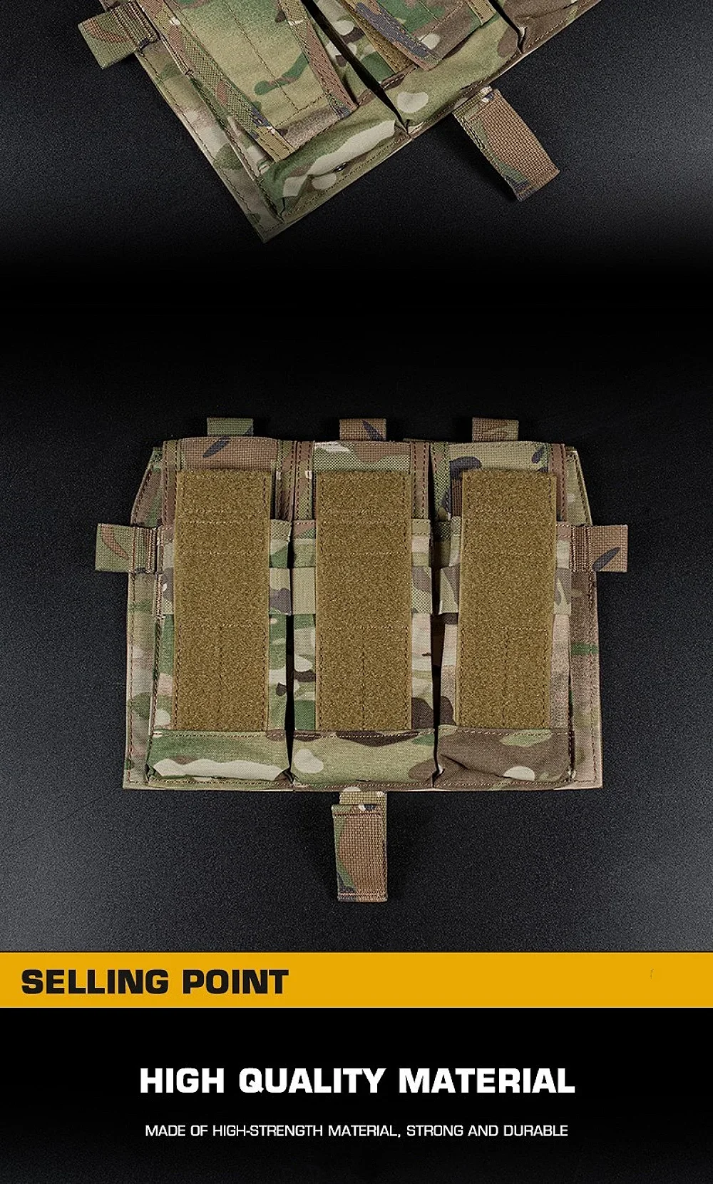 Capacidad para tres cargadores M4 5.56 con sistema magnético