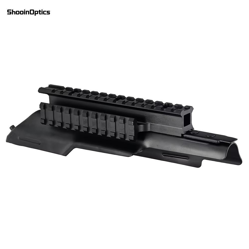 Montura visor Tri-Rail Picatinny acero y aluminio para táctica y láser - imagen 2