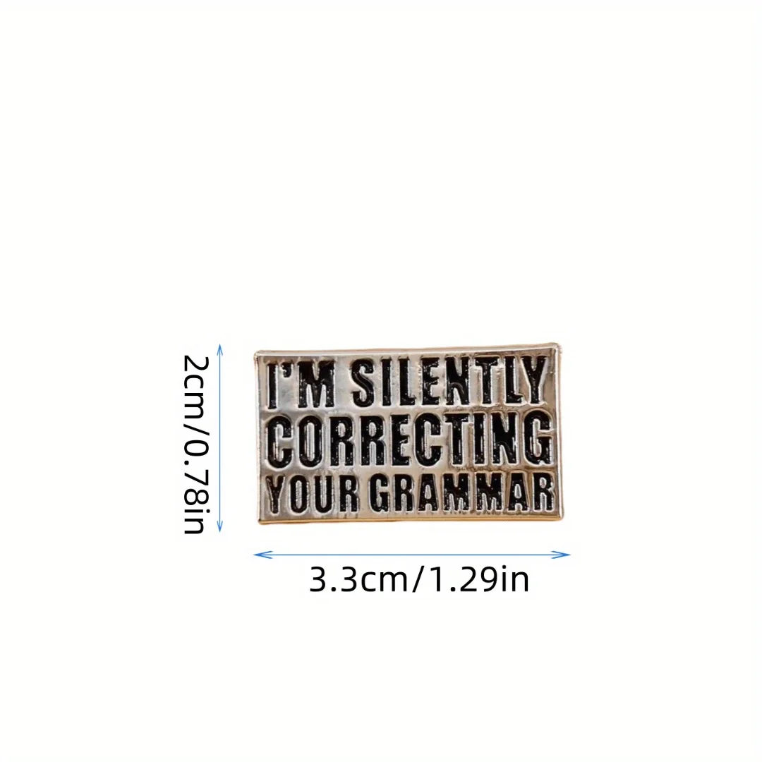 Broche de aleación frase divertida para ropa y mochilas - imagen 2