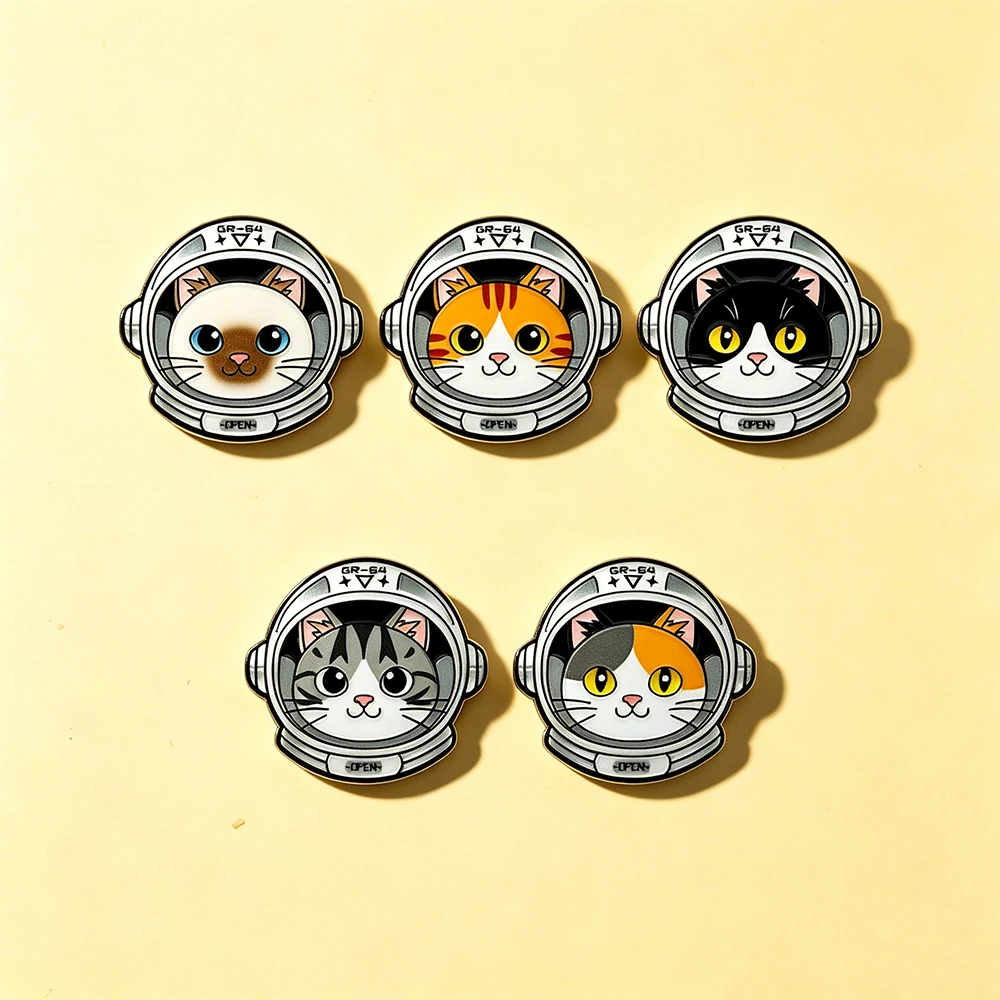 Pin táctico gato astronauta en metal – Broche de animal