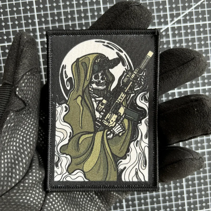 Parche táctico AR-15 Rifleman calavera insignia moral - imagen 4