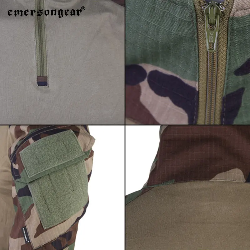 Emersongear uniforme táctico woodland Ghillie con rodilleras cazador - imagen 4