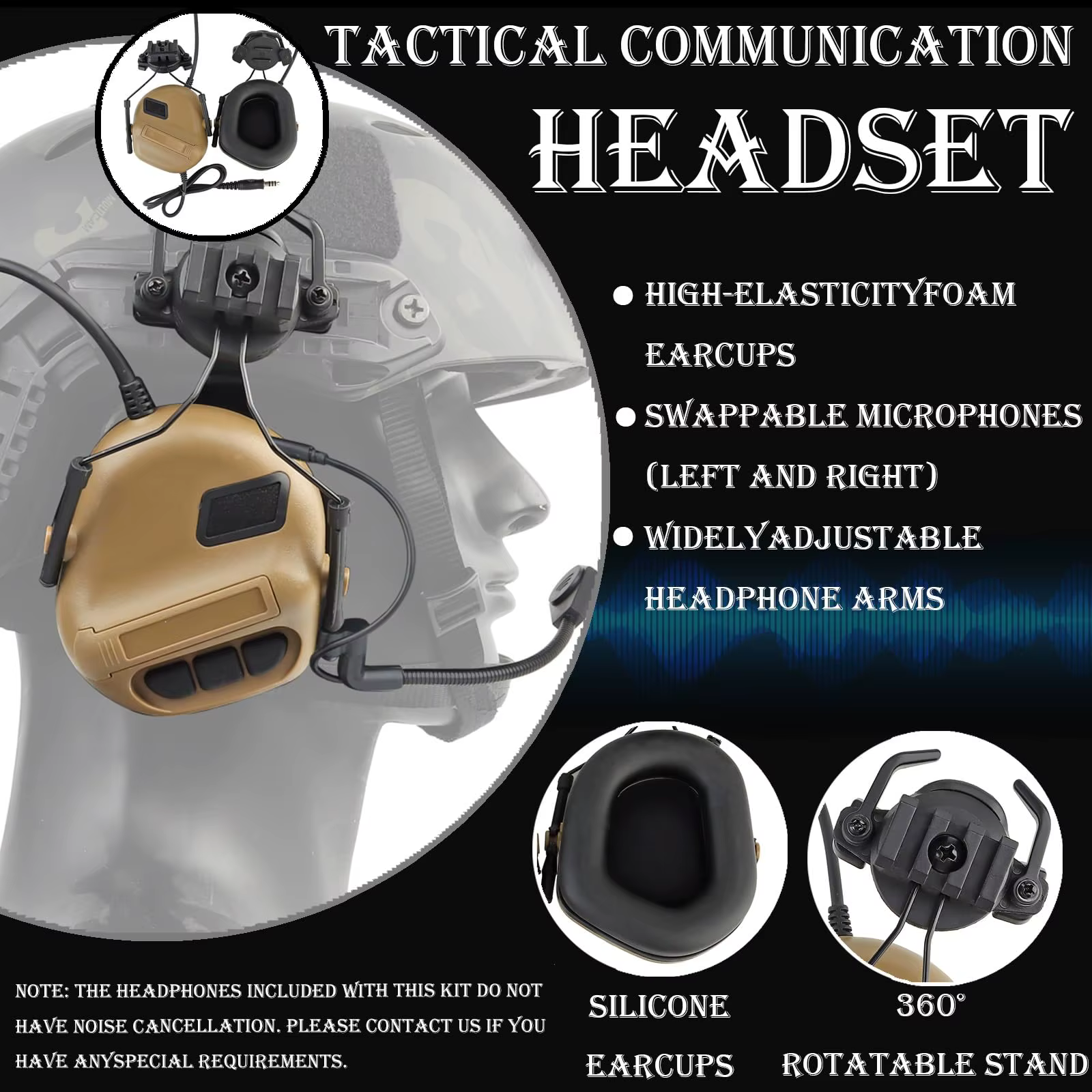 Casco táctico airsoft con luz, linterna y gafas protección - imagen 3