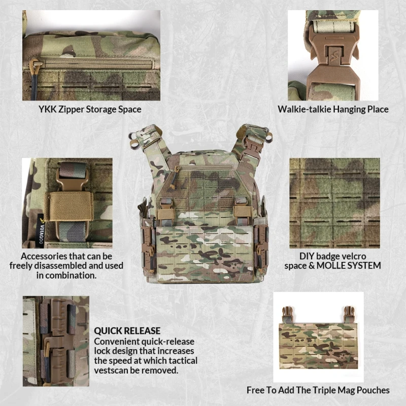 Panel MOLLE con corte láser