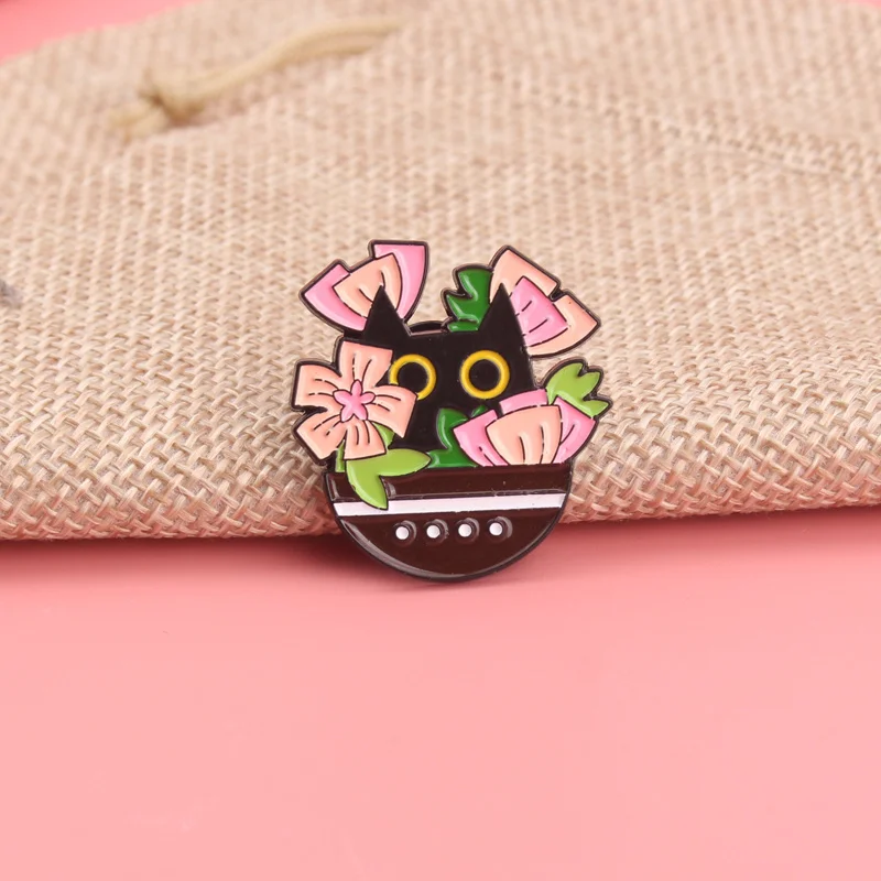 Parche emblema de abrigo gato negro estilo dibujos animados