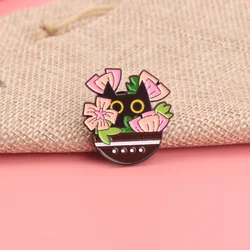 Parche emblema de abrigo gato negro estilo dibujos animados