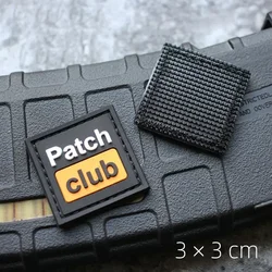 Mini parche cuadrado PVC 3D gancho y bucle insignia de moral táctica