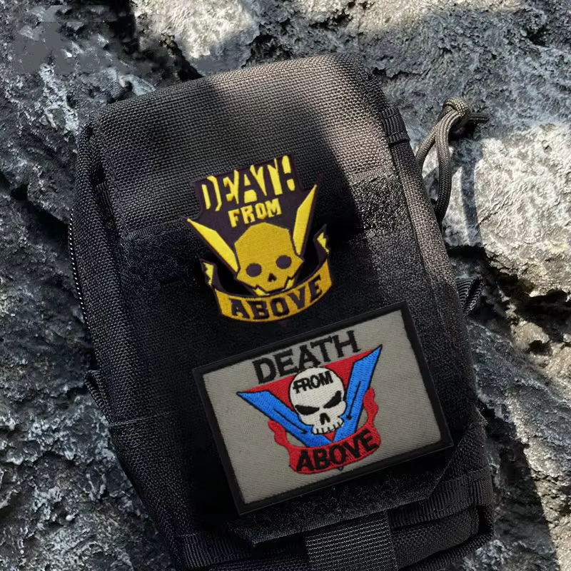 Death from Above Parche táctico bordado - emblema Velcro para mochila - imagen 3