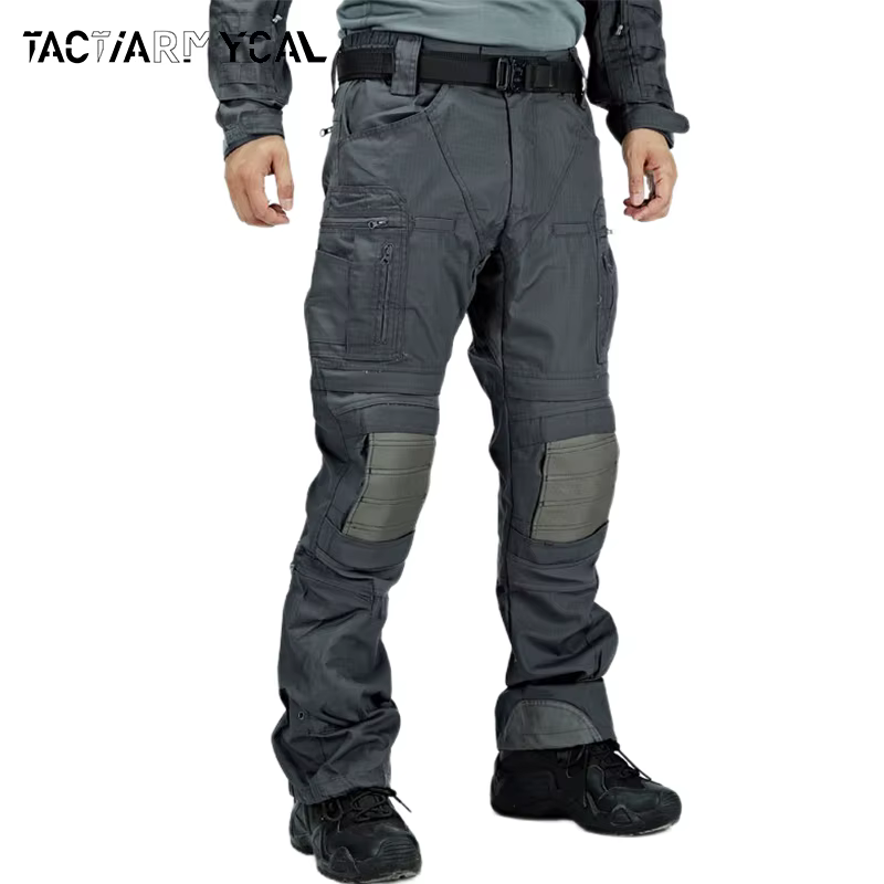 Pantalones tácticos cargo ripstop impermeables con multibolsillo - imagen 5