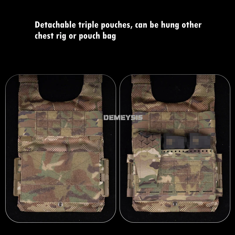 Chaleco táctico MOLLE portaplacas para cargadores airsoft/paintball - imagen 5