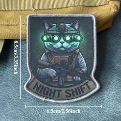 Parche táctico gancho y bucle insignia de gato para airsoft