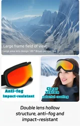 Gafas de esquí antivaho doble polarizadas – Protección UV para nieve