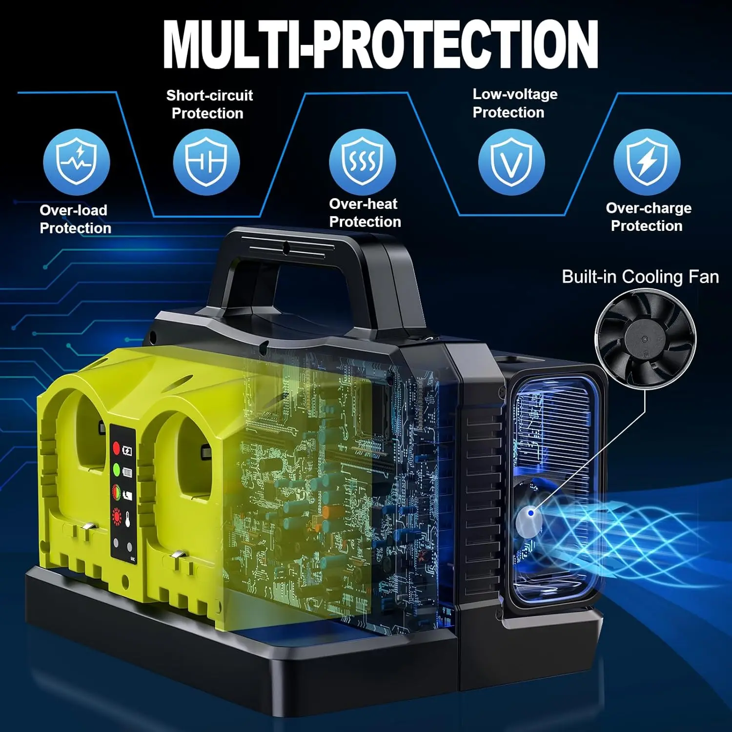 Ryobi inversor de onda sinusoidal pura CC-CA con USB-C y USB-A - imagen 2
