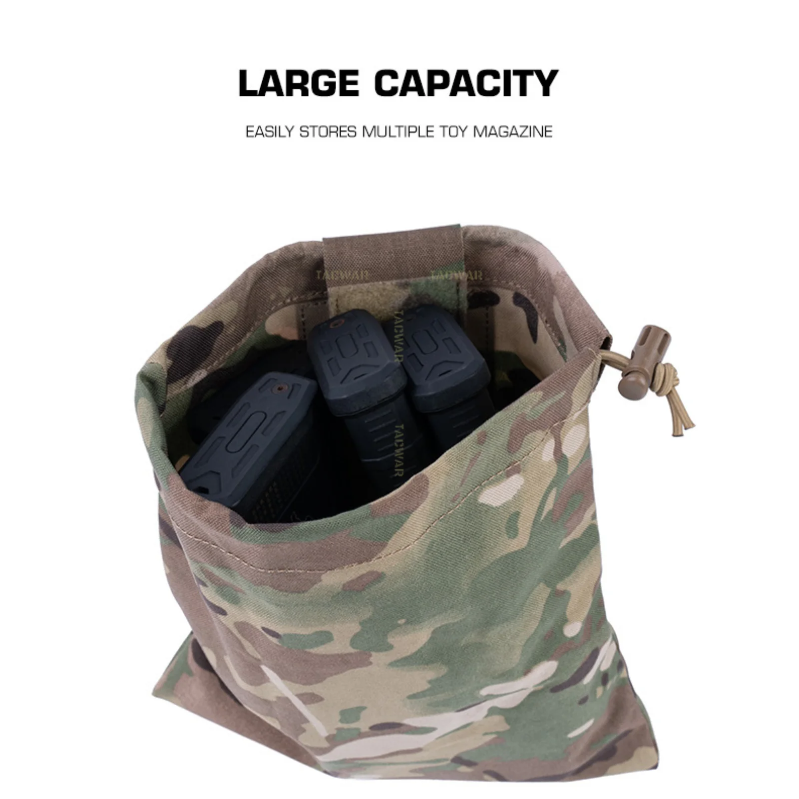 Bolsa Táctica MOLLE Enrollable Recoge Cargadores – Airsoft, Tiro y Caza - imagen 3