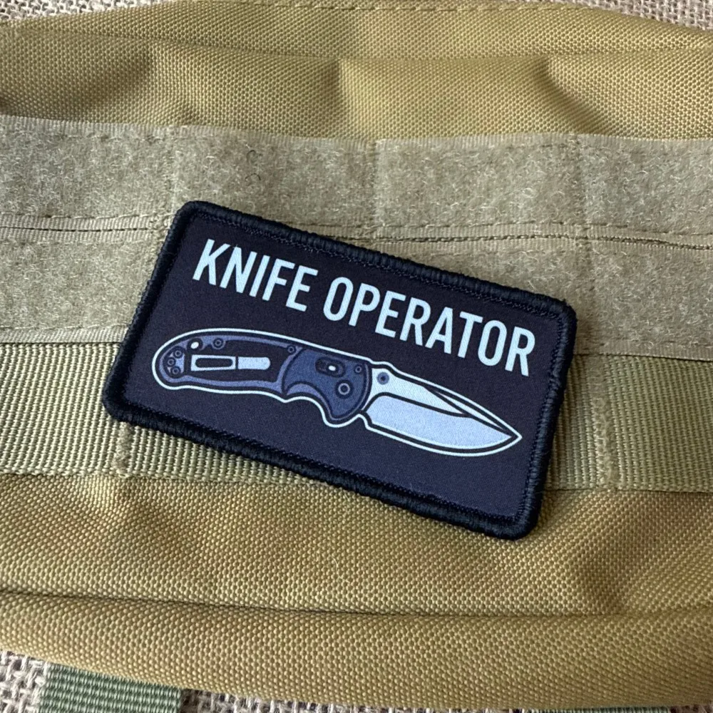 Parche táctico de cuchillo plegable con velcro para mochila - imagen 2