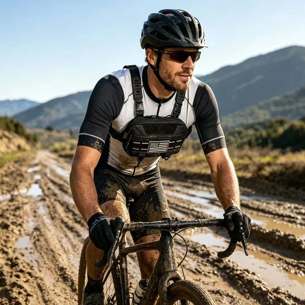 Bolso táctico de pecho camuflaje para ciclismo en aire libre hombre - imagen 5