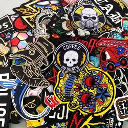 Parche bordado termoalcalado Punk calavera – DIY ropa chaqueta