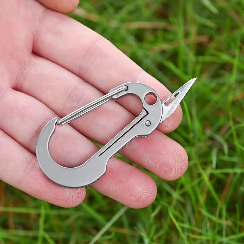 Navaja plegable EDC de titanio mini para llavero y bolsillo - imagen 4