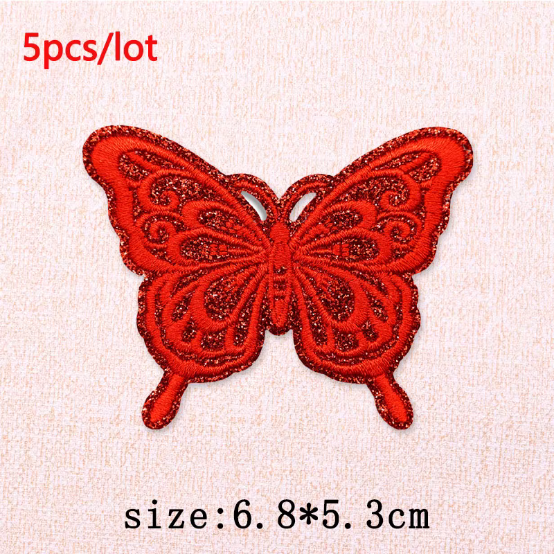 Parche termoadhesivo lazo de mariposa brillante – bordado para ropa - imagen 4