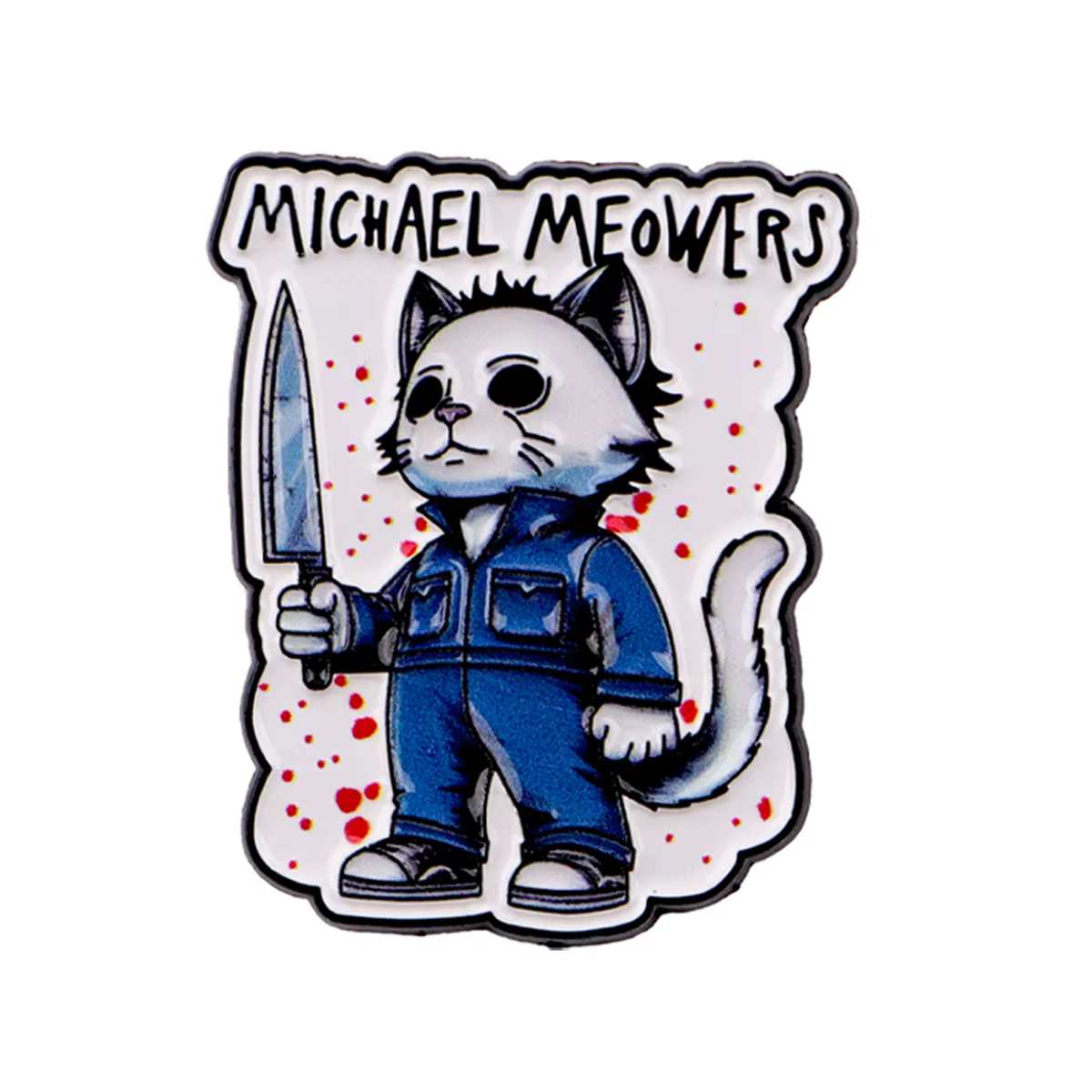 Pin de esmalte gato terror para chaqueta, mochila y solapa - imagen 5