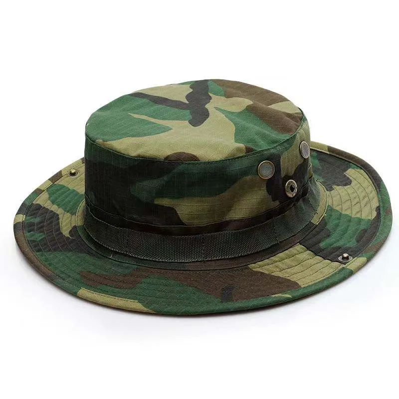 Gorra táctica camuflaje ancho y grueso protección solar exterior - imagen 5