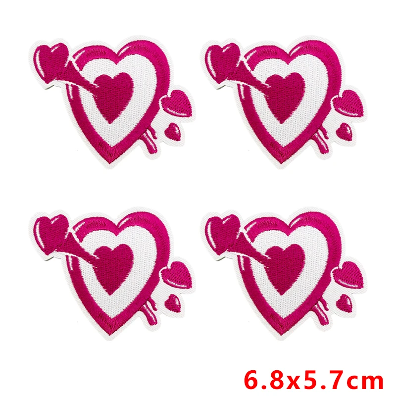 Parche termoadhesivo bordado Black Pink: corazones, mariposas y ojos - imagen 5