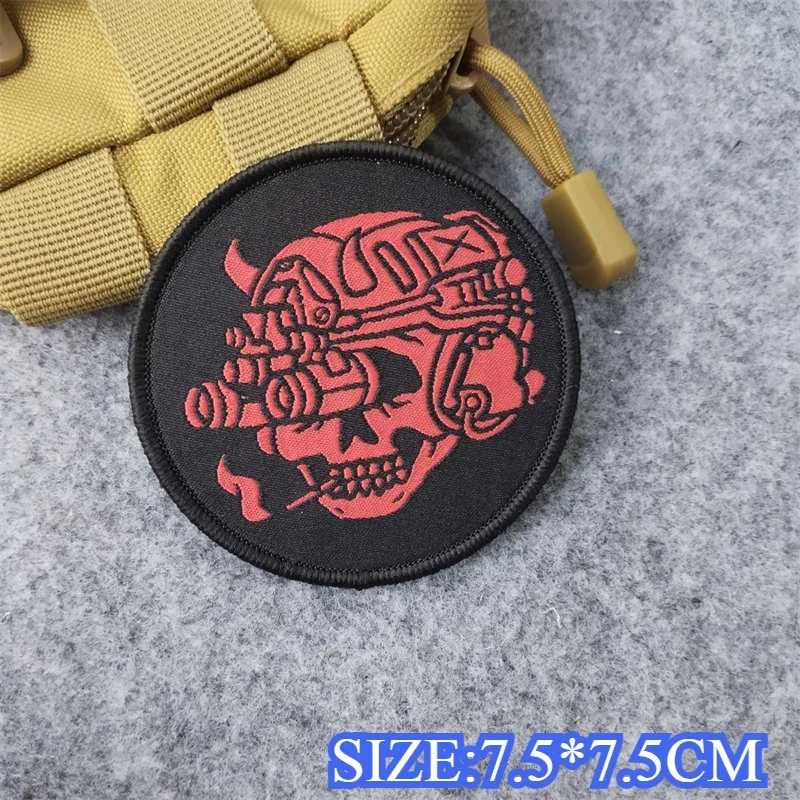 Tankman Reaper Parche Moral Táctico Esqueleto Velcro Mochila Sombrero