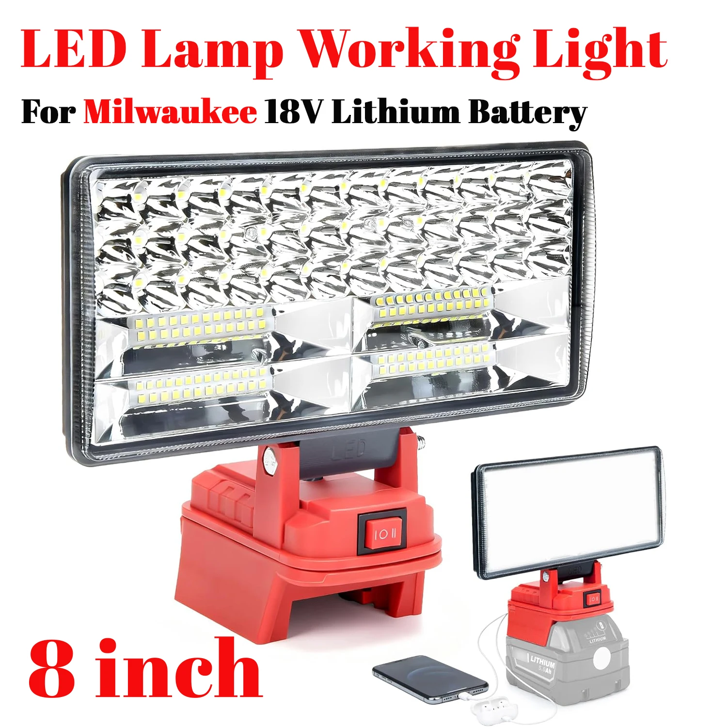 Milwaukee M18 lámpara de trabajo LED inalámbrica sin batería - imagen 5