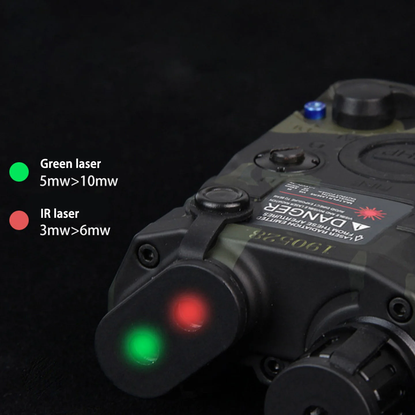 PEQ-15 mira láser IR con punto rojo y verde, linterna táctica LED UHP - imagen 5