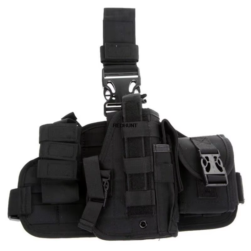 Bolsa de pierna MOLLE táctica resistente para caza y entrenamiento