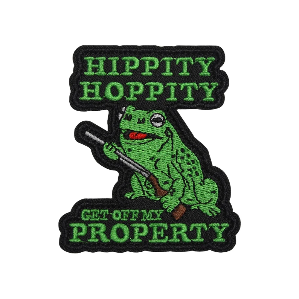 Parche Velcro táctico con lema Hippity Hoppity - insignia bordada - imagen 2