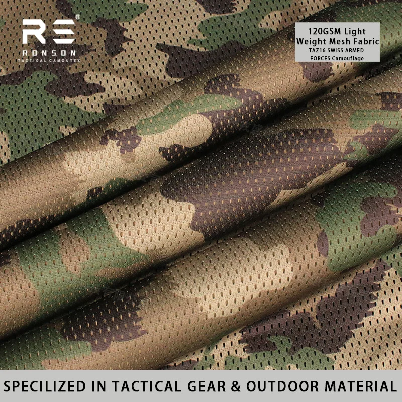 TAZ16 Suiza Woodland malla táctica camuflaje poliéster ligera - imagen 5