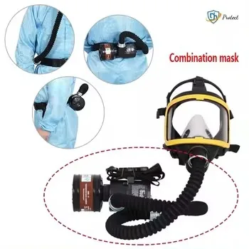 Máscara de gas cara completa con soplador y aire constante - imagen 4