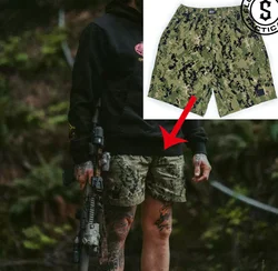 QILO Pantalones cortos tácticos camuflaje naranja transpirables