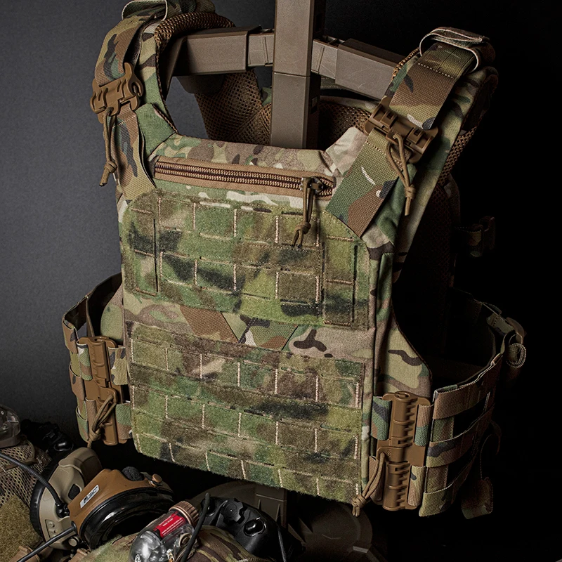 Chaleco portaplacas MOLLE ligero mesh – Airsoft y caza - imagen 4