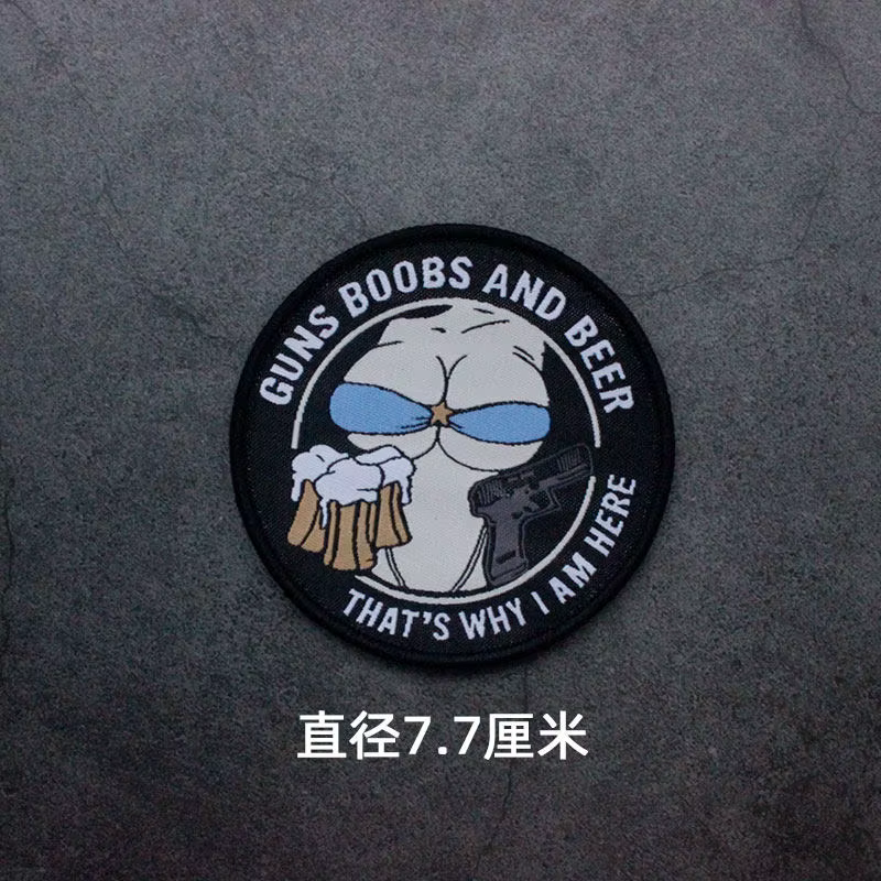 Parche bordado DIY de moño con logotipos para mochila y chaqueta