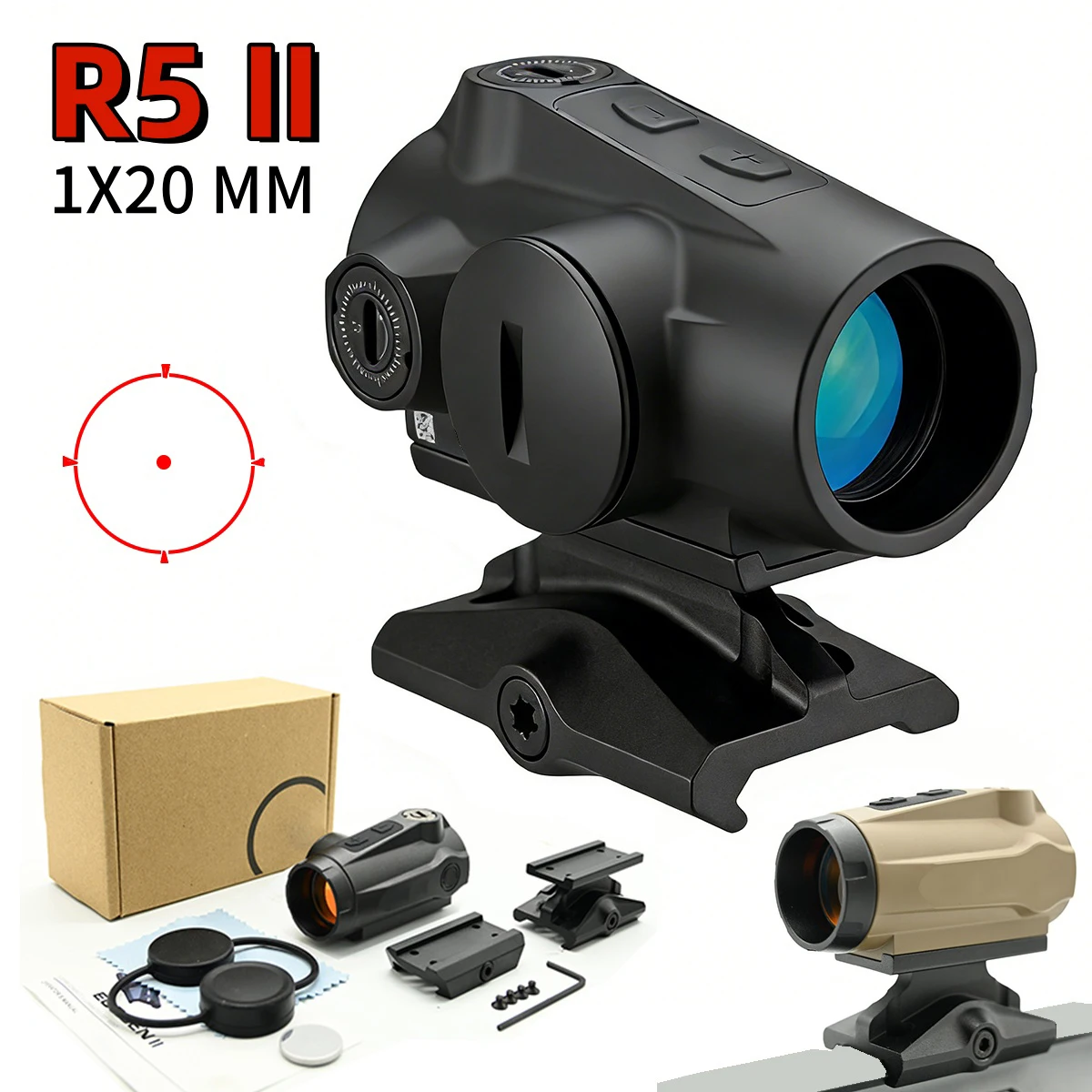 R5 GEN II mira holográfica punto rojo táctica para rifle - imagen 3