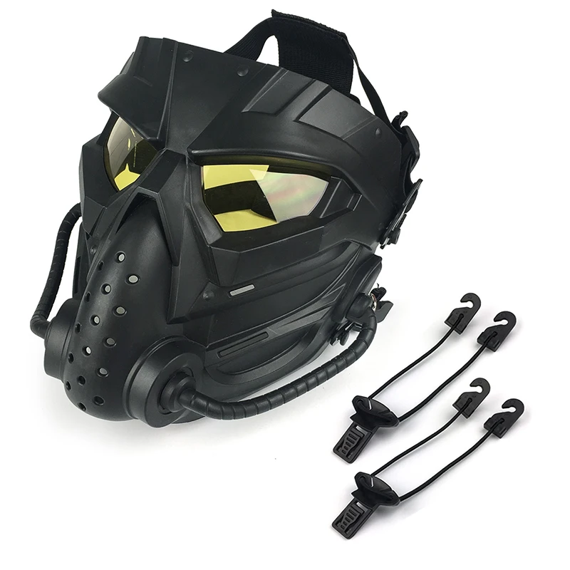 Máscara táctica calavera con visor – Airsoft y Paintball - imagen 3