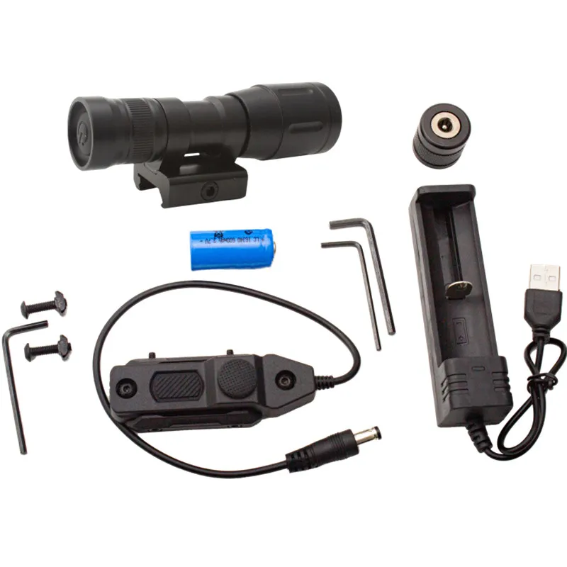 Linterna táctica LED recargable con carril Picatinny para camping - imagen 5