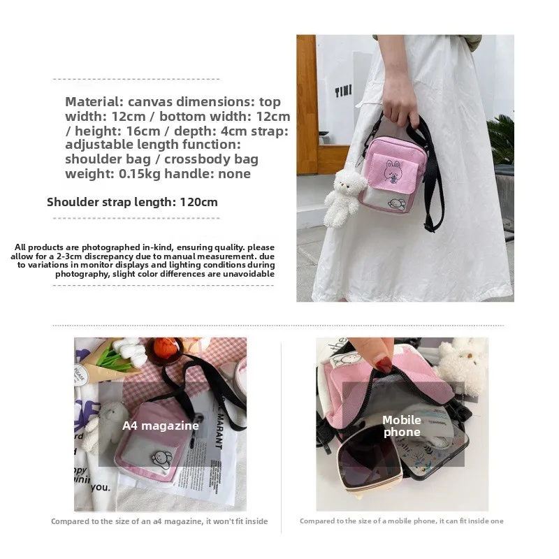 Bolsa de mensajero de lona con acabado resistente