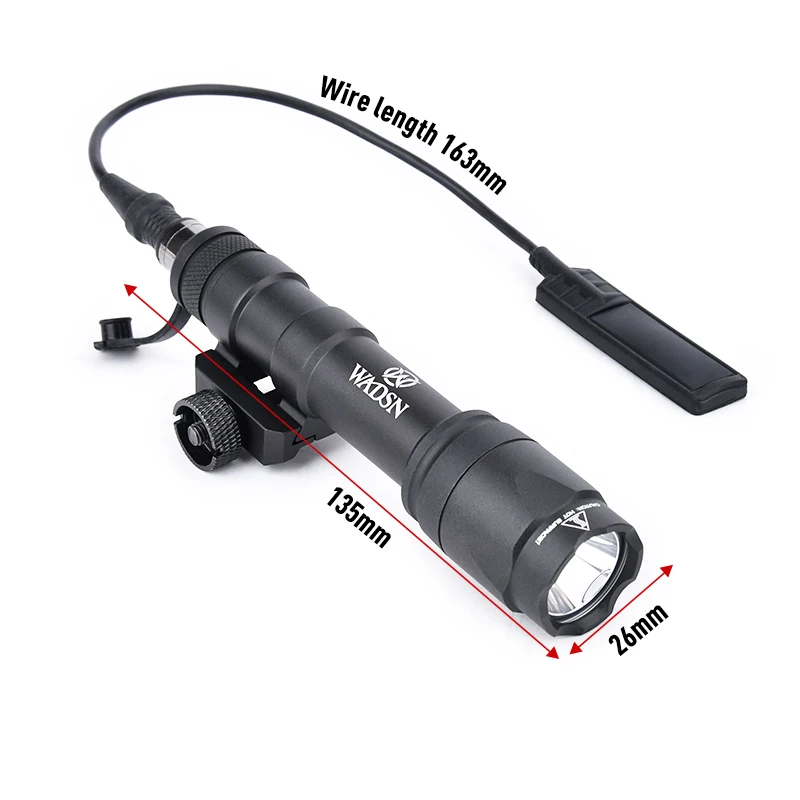 Linterna táctica WADSN M600 de metal con foco para Picatinny